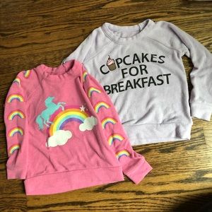 Chaser little girl’s graphic pullovers set 2